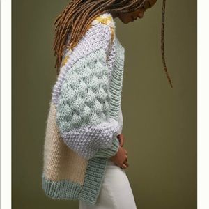 Vicky Knits Pastel Patchwork Cardigan